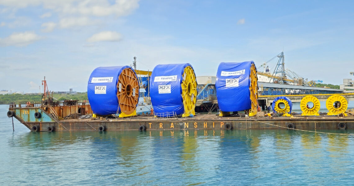 TRATOS Submarine-cables - ENI load-out - Mexico Area 1 Development project
