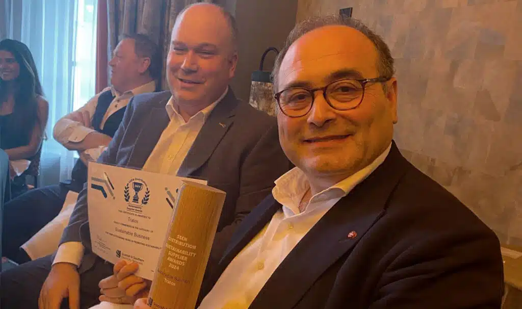 Prof Maurizio Bragagni Esq OBE, CEO of Tratos Ltd received the SSE Sustainability Supplier Awards