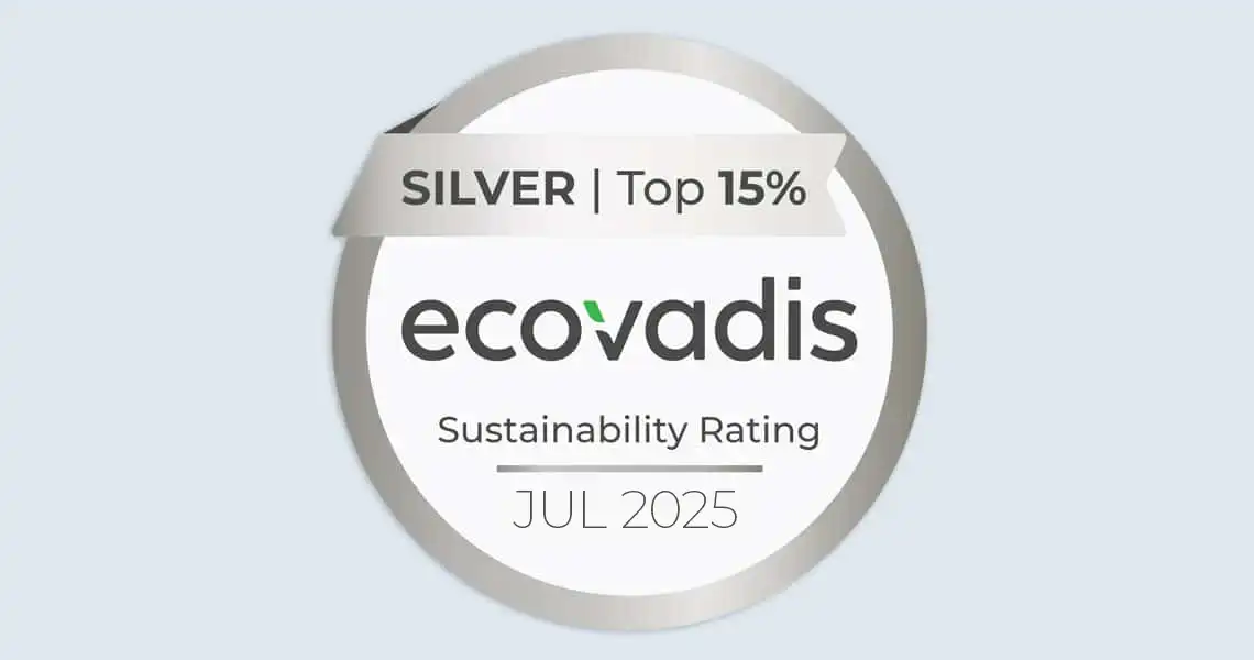Ecovadis Silver Sustainability Rating Award 2025 Tratos Certification